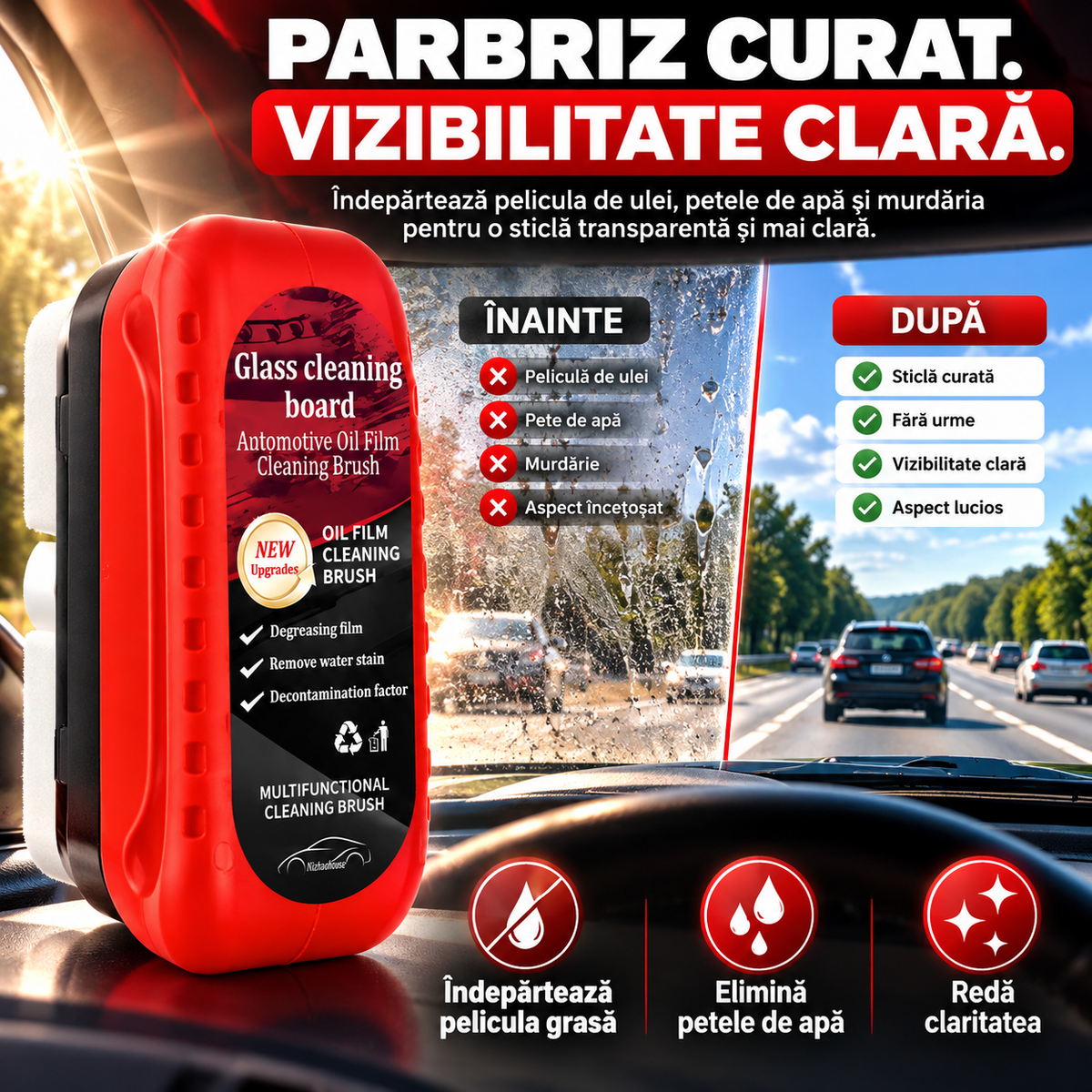 ClearView Pro - pentru îndepărat pelicula de ulei