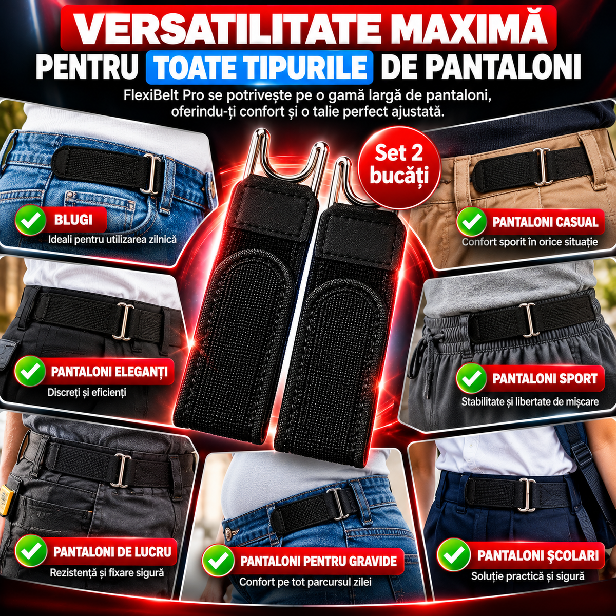 FlexiBelt Pro - Curea Invizibilă Fără Cataramă