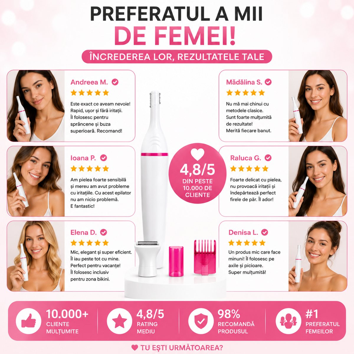 Epilator Delicat şi Rapid 5 în 1