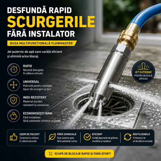 Duză Desfundare Multifuncțională - FlowMaster